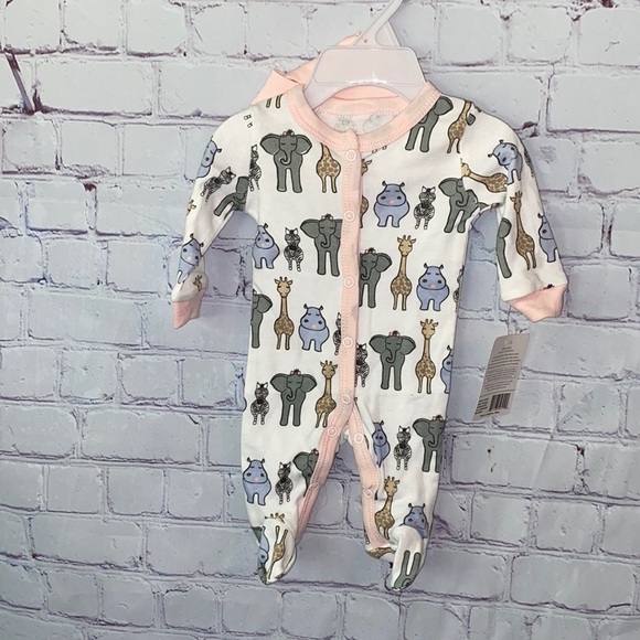 🌸NWT Hudson Baby Sleep N Play & Hat Size Preemie - Picture 1 of 3